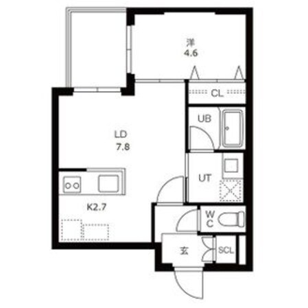 S-RESIDENCE琴似の物件間取画像